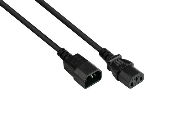 Good Connections P1430-S015 - 1,5 m - C14-Koppler - C13-Koppler - H05VV-F - 250