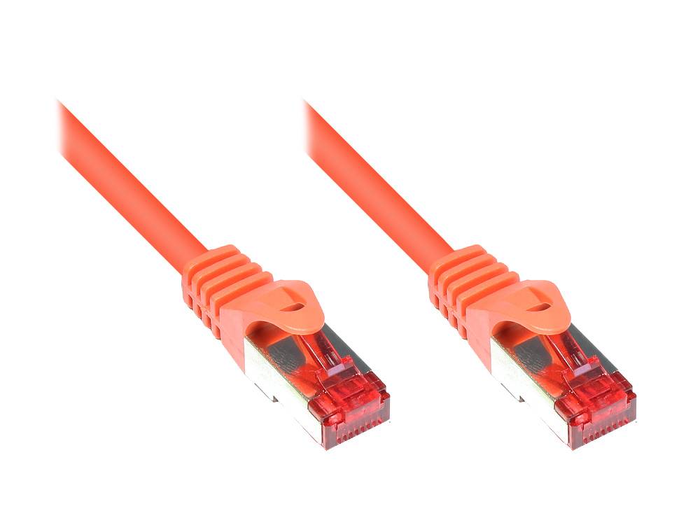 Good Connections® RNS® Patchkabel mit Rastnasenschutz, Cat. 6, S/FTP, PiMF, PVC, 250MHz, orange, 1,5m-0