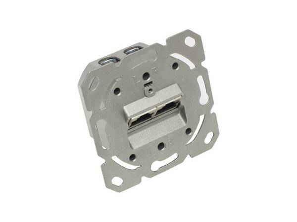 Good Connections® Netzwerkdose Cat. 6A, 2xRJ45, geschirmt, ohne Zentralstück/-Abdeckrahmen