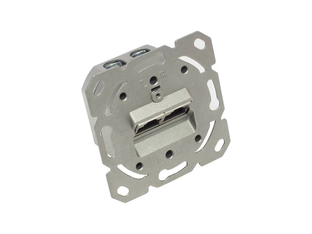 Good Connections® Netzwerkdose Cat. 6, 2xRJ45, geschirmt, ohne Zentralstück/-Abdeckrahmen-0