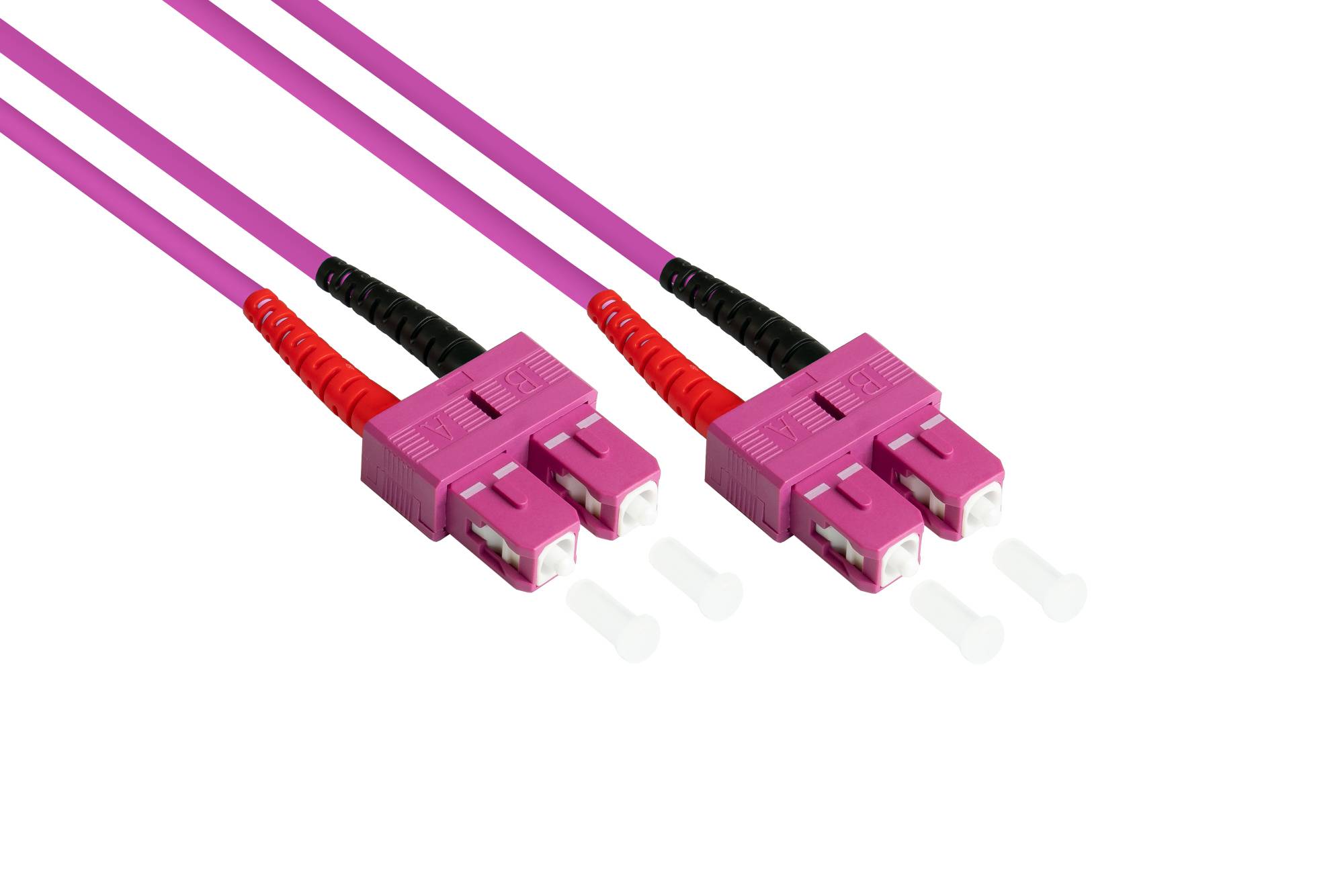 Patchkabel LWL Duplex OM4 (Multimode, 50/125) SC/SC, LSZH, austauschbare Polarität, 1m, Good Connections®-0