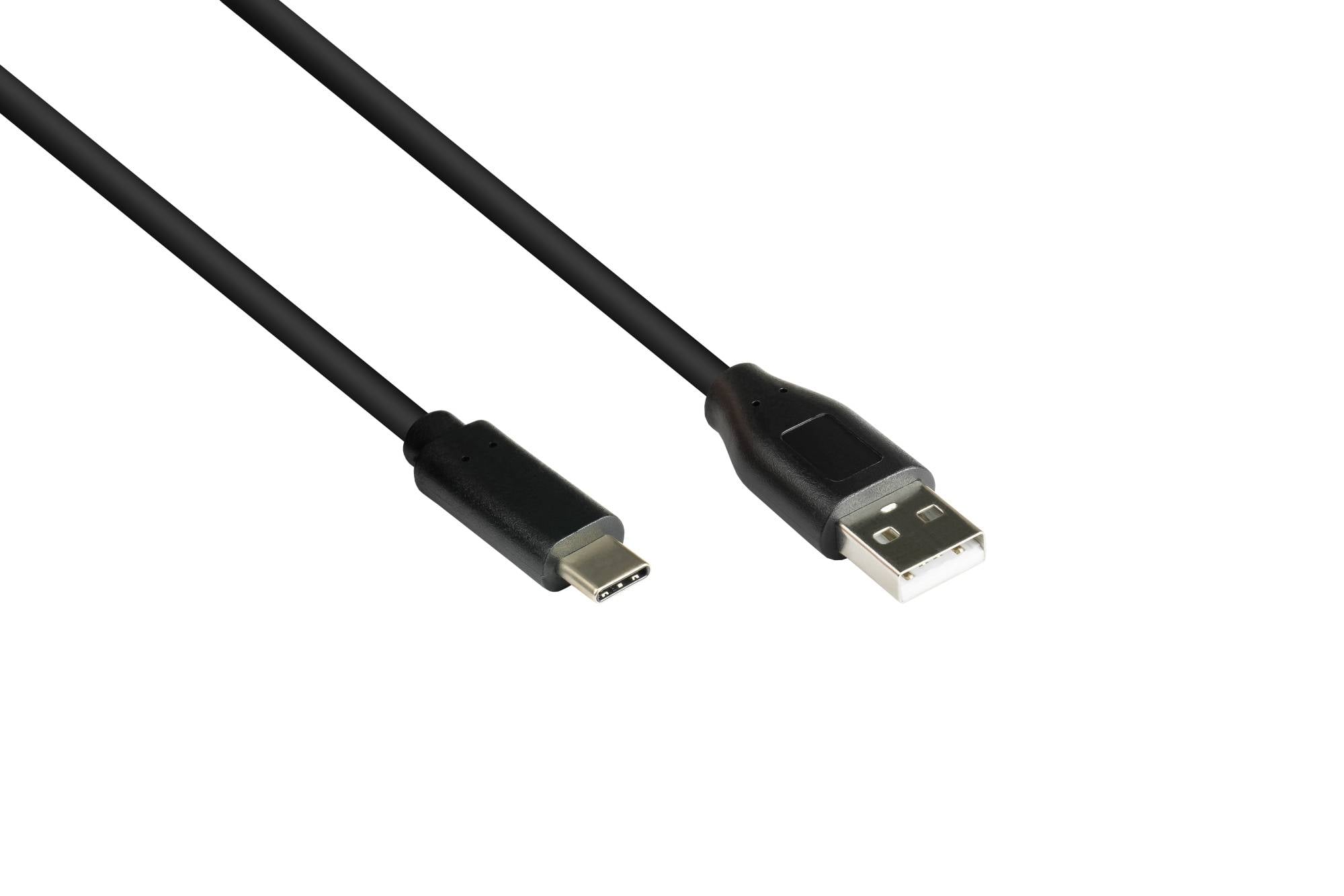 Anschlusskabel USB 2.0, USB 2.0 A Stecker an USB-C™ Stecker, CU, schwarz, 2m, Good Connections®-0