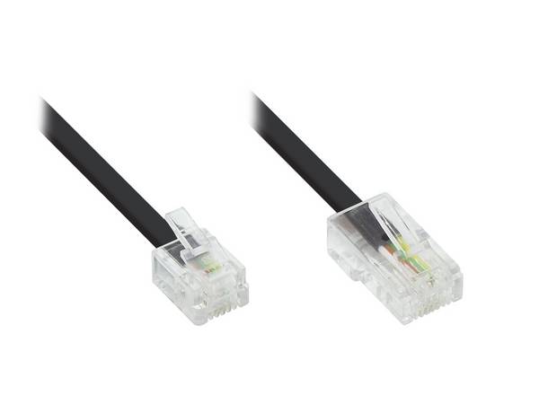 Good Connections® DSL Modem Kabel RJ11 / RJ45, schwarz, 6m