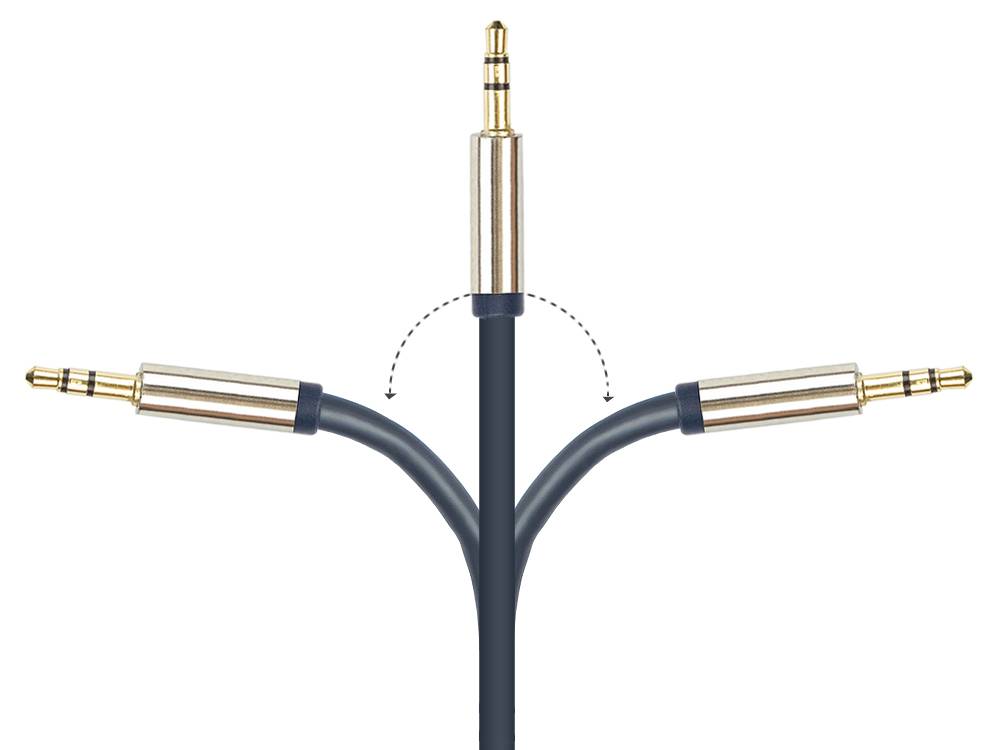 Good Connections Audio Anschlusskabel High-Quality 3,5mm - 2x Klinkenstecker - V-3
