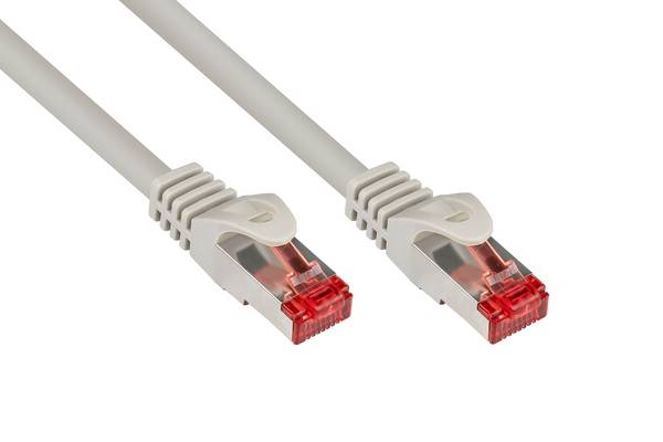 Kabelmeister® RNS® Patchkabel mit Rastnasenschutz, Cat. 6, S/FTP, PiMF, PVC, 250MHz, CU, grau, 1,5m