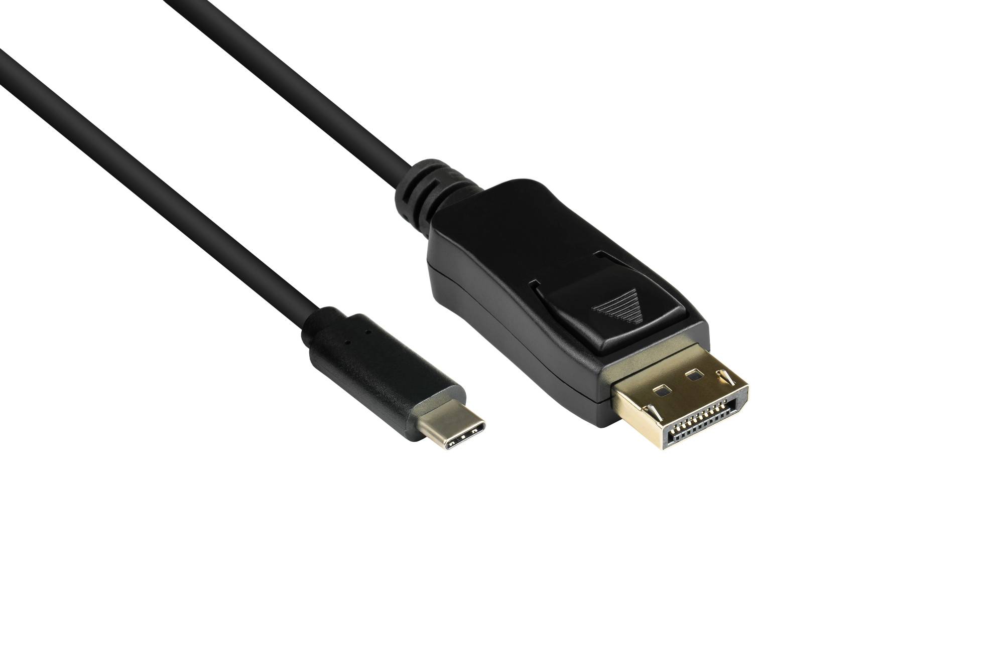 Adapterkabel USB-C™ Stecker an DisplayPort 1.2 Stecker, 4K / UHD @60Hz, CU, schwarz, 5m, Good Connections®-0