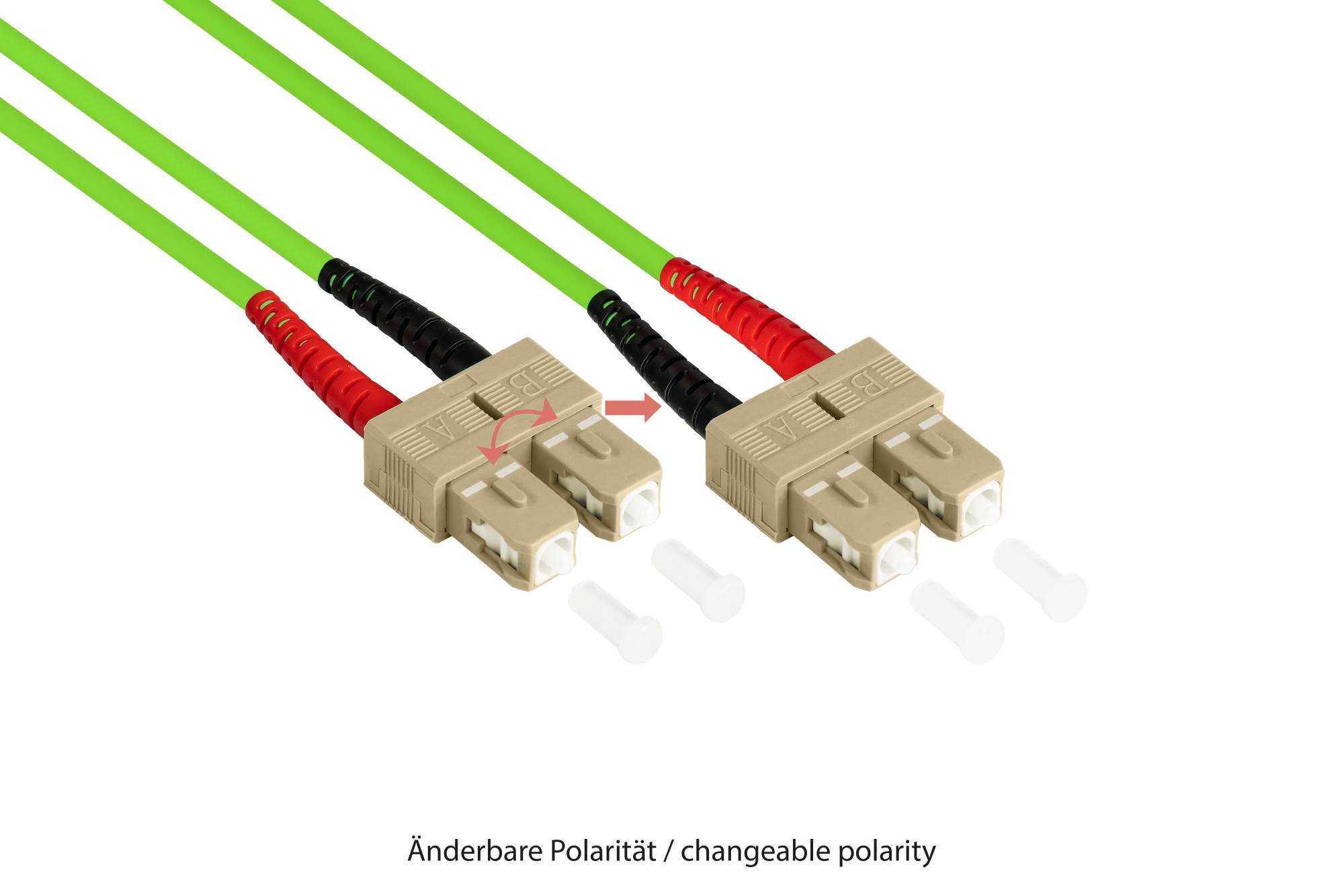 kabelmeister® Patchkabel LWL Duplex OM5 (Multimode, 50/125) SC/SC, LSZH, 1m-1