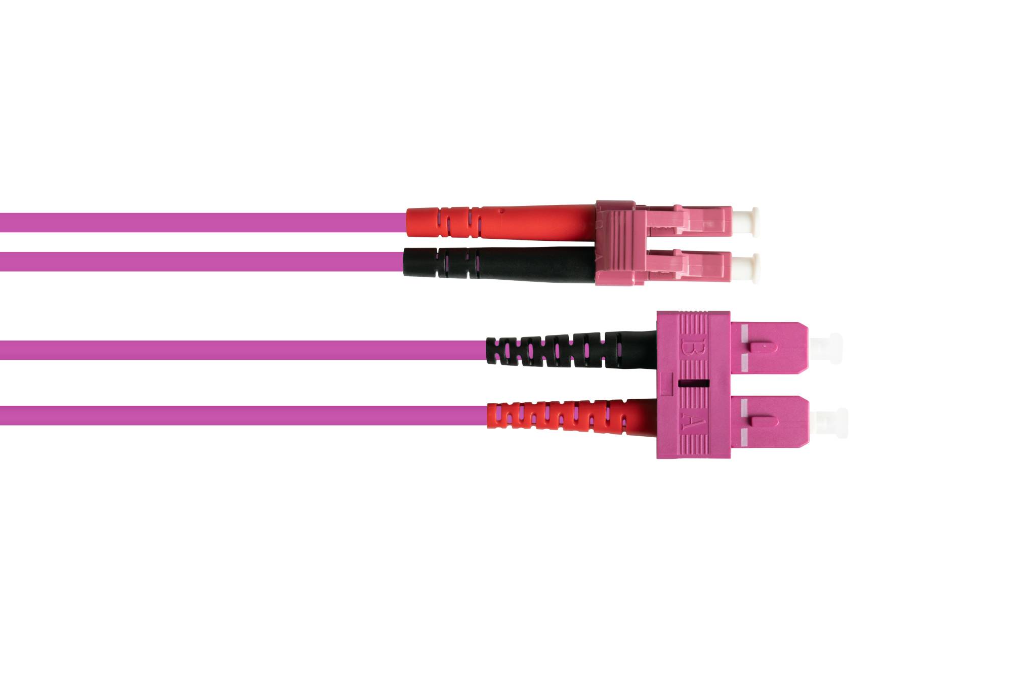Patchkabel LWL Duplex OM4 (Multimode, 50/125) LC/SC, LSZH, austauschbare Polarität, 1m, Good Connections®-3
