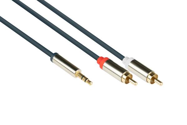 Good Connections Audio Anschlusskabel High-Quality 3,5mm - Klinkenstecker an 2x