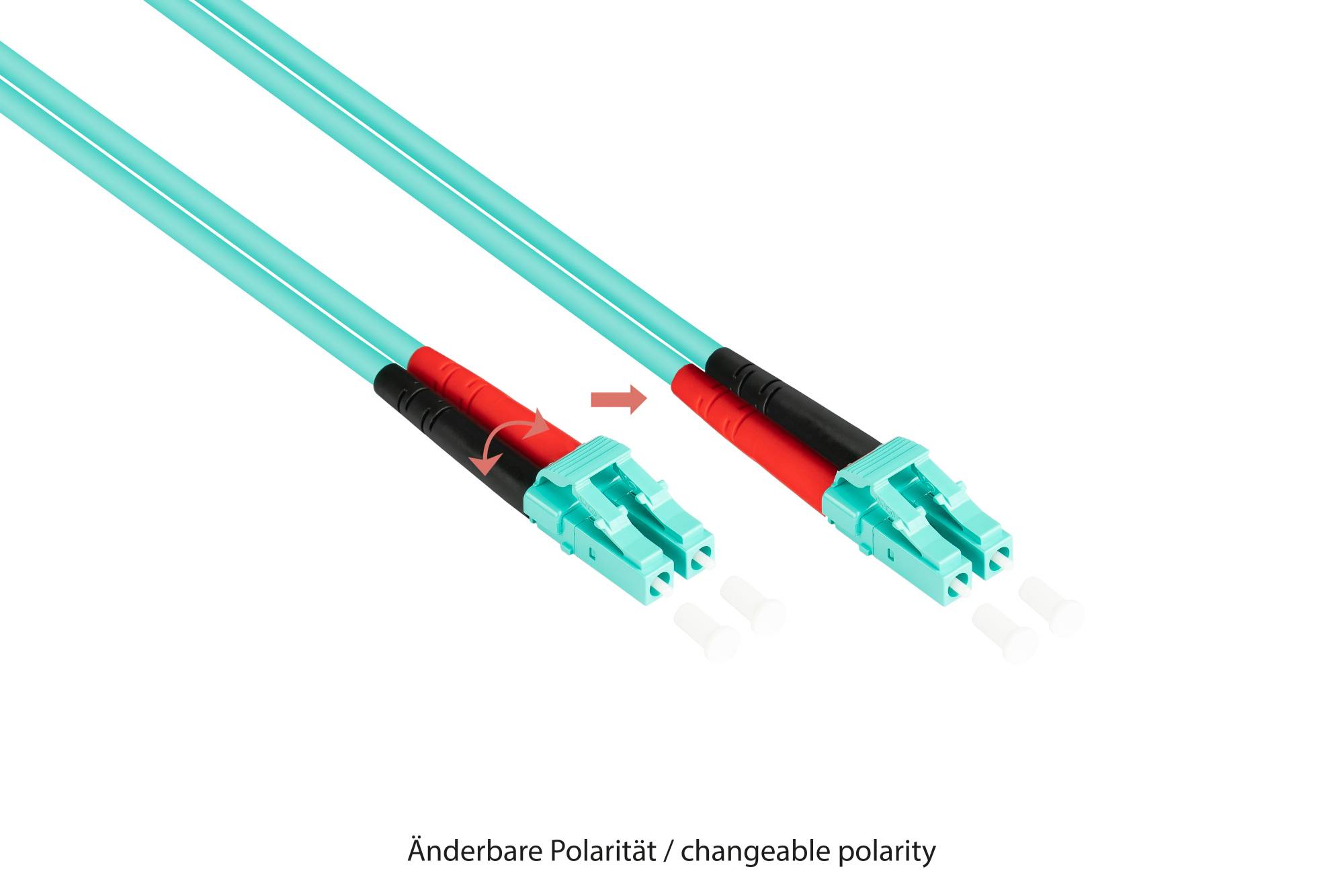 kabelmeister® Patchkabel LWL Duplex OM3 (Multimode, 50/125) SC/LC, 2m-2
