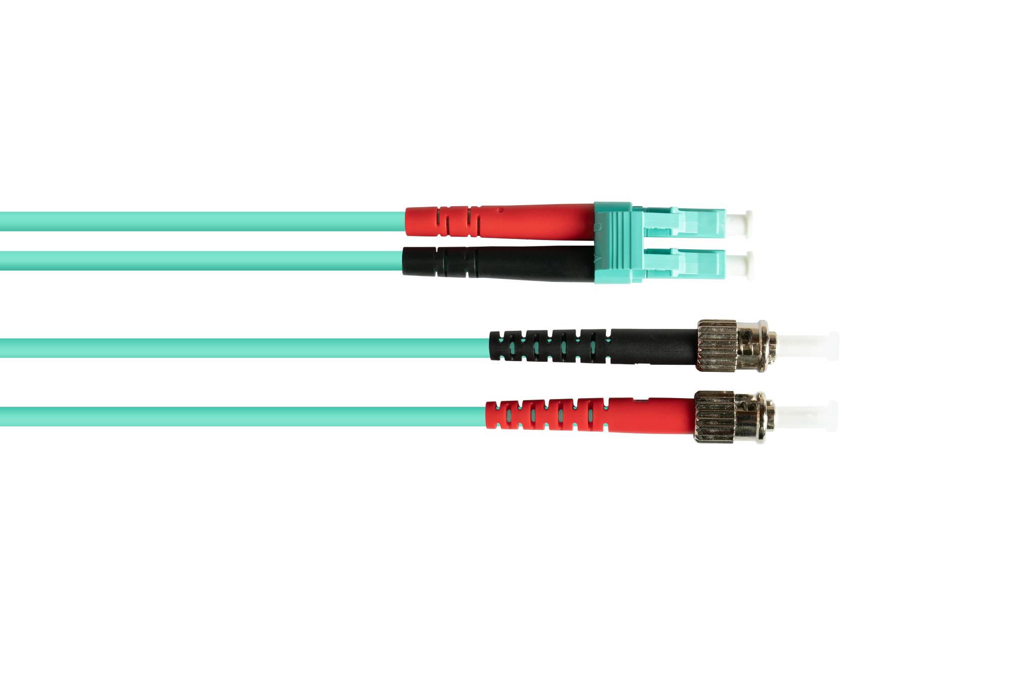 kabelmeister® Patchkabel LWL Duplex OM3 (Multimode, 50/125) ST/LC, 2m-2