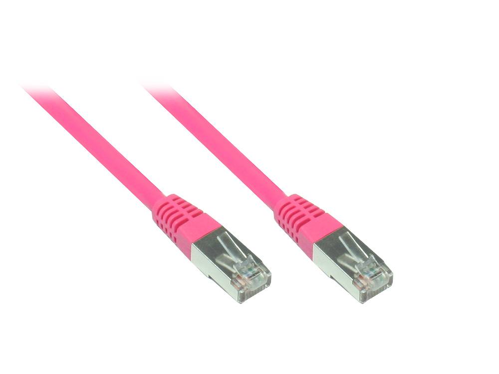 Kabelmeister® Patchkabel, Cat. 6, S/FTP, PiMF, PVC, 250MHz, magenta, 2m-0
