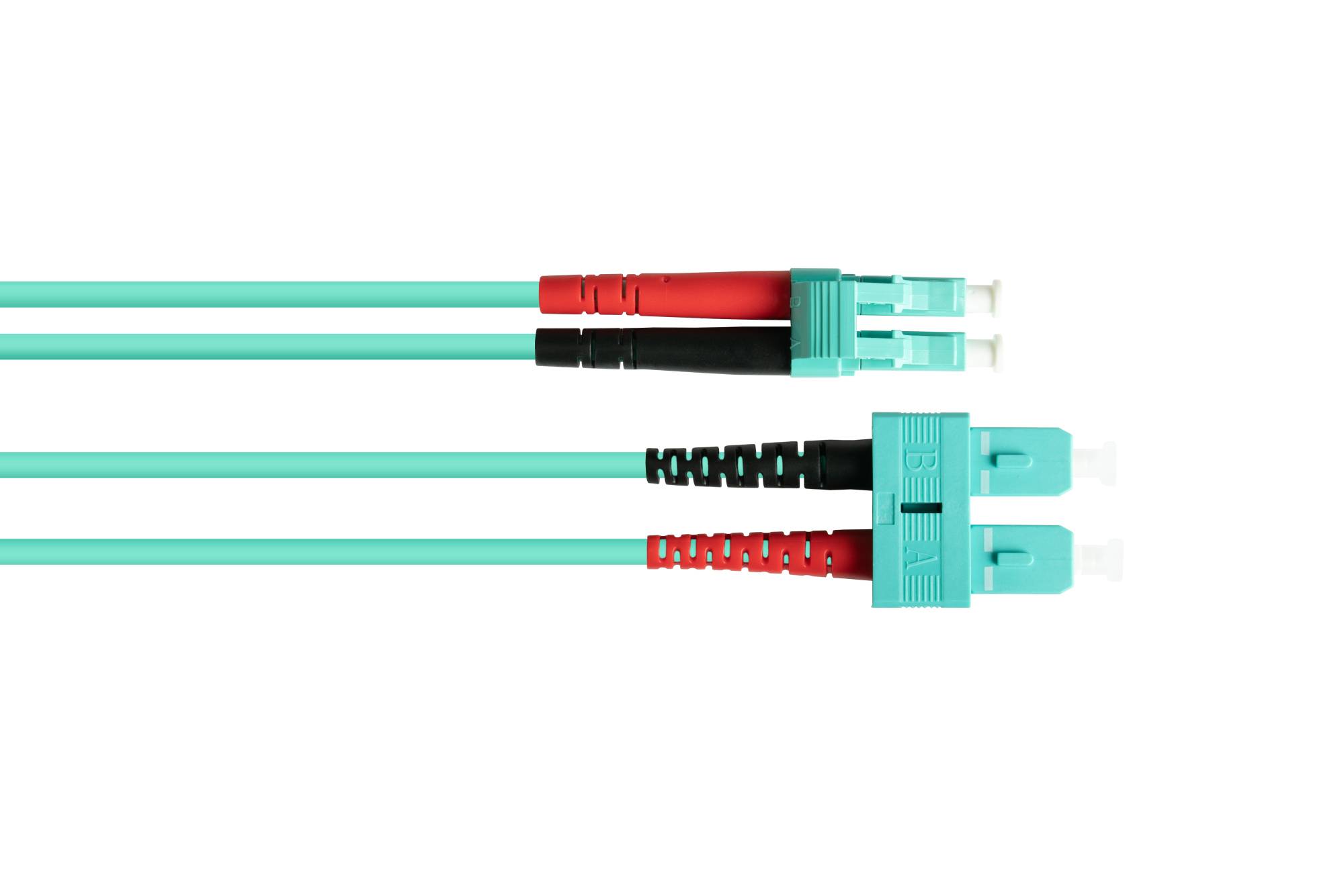 kabelmeister® Patchkabel LWL Duplex OM3 (Multimode, 50/125) SC/LC, 2m-3
