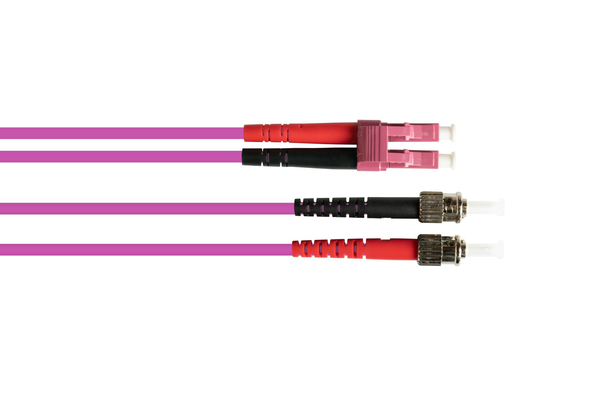 Patchkabel LWL Duplex OM4 (Multimode, 50/125) LC/ST, LSZH, austauschbare Polarität, 0,5m, Good Connections®-2