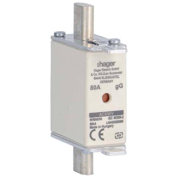 Hager NH-Sicherungseinsatz NH000 gG 690V 80A LNH00080M6-0