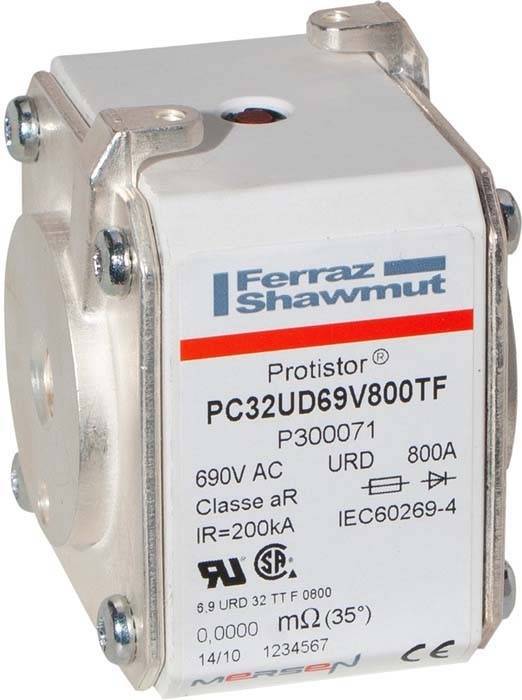 3 Stk. Mersen Sicherungseinsatz HL PC32UD69V800TF-0