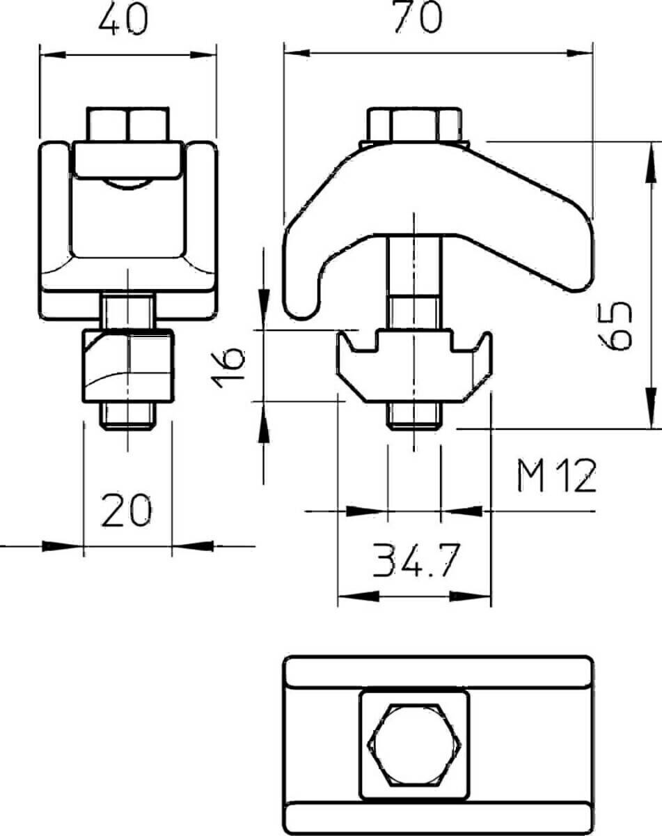 OBO Bettermann Spannklaue, schwer TKH-S-30 ZL (VE-1