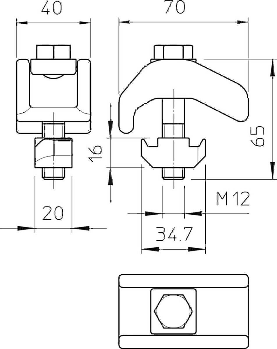OBO Bettermann Spannklaue, schwer TKH-S-30 ZL (VE-2