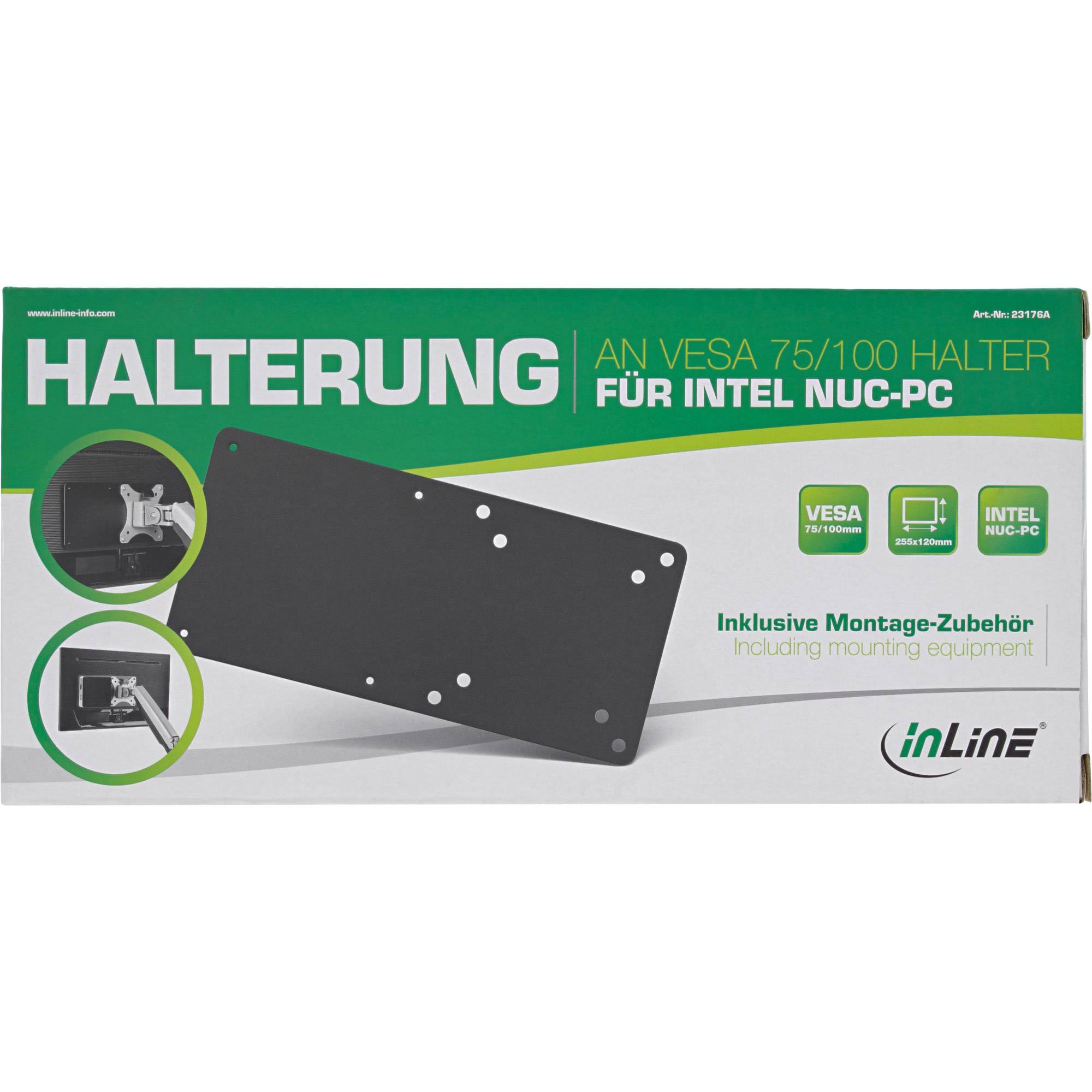 InLine® Halterung für Intel NUC-PC an VESA 75/100 Halter-4