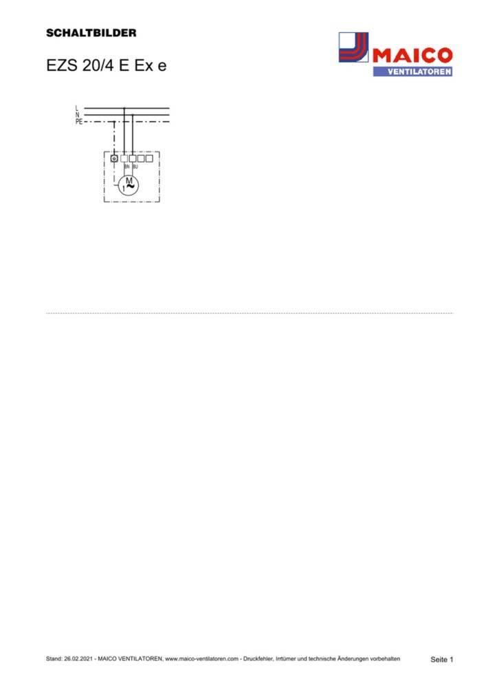 Maico Axialwandventilator EZS 20/4 E Ex e-1
