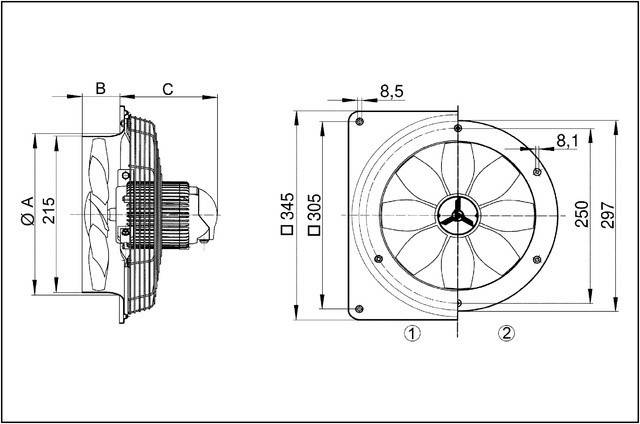 Maico Axial-Wandventilator DZQ 20/2 B-4
