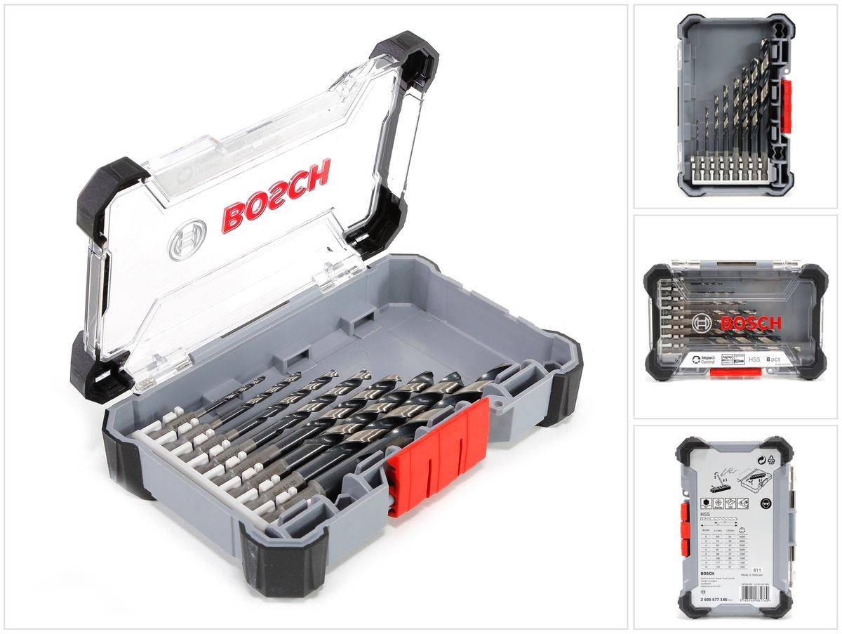 Bosch Impact Controll HSS Spiral Bohrer Set 8 Teilig 2 - 10 mm Metallbohrer ( 2608577146 )-0
