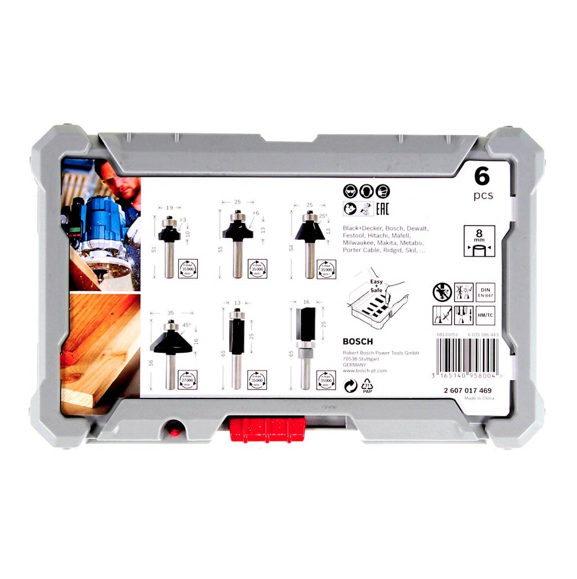 6-teiliges Rand- und Kantenfräser-Set, 8-mm-Schaft-4