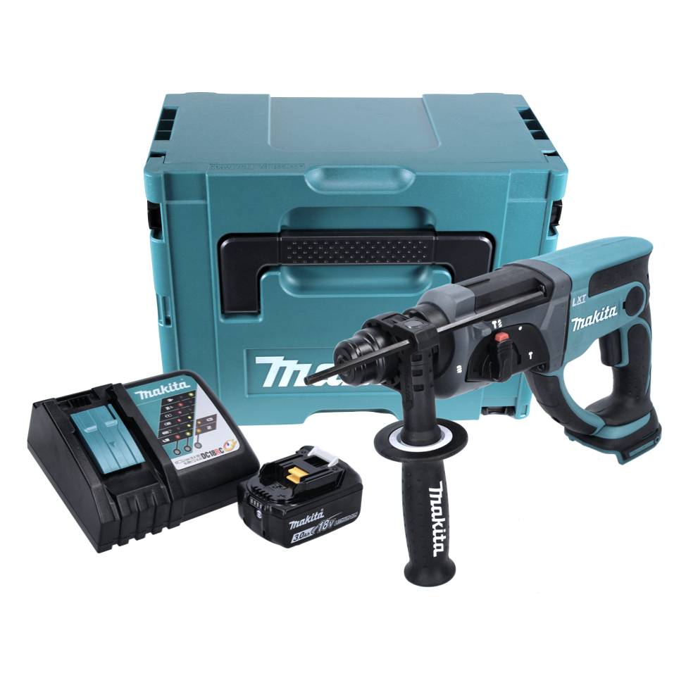 Makita BHR 202 Akku Kombihammer 18V 2,0J SDS Plus in Koffer - 3Ah Akku, Ladegerät-3