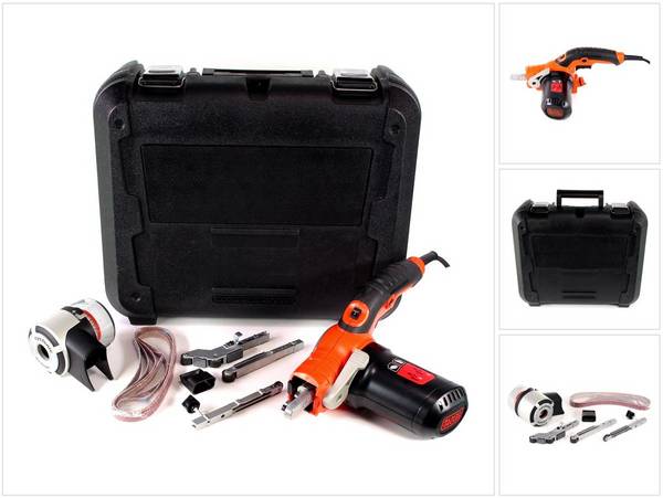 Black & Decker KA902EK Hand Bandschleifer Feile 400 Watt 13 mm mit Drehzahlregulierung