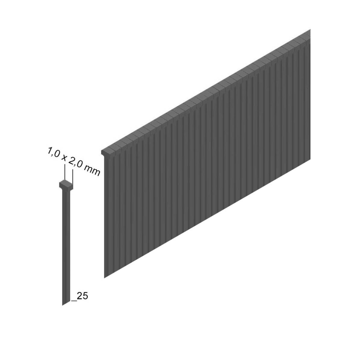 Prebena J 25 CNKHA Stauchkopfnägel Brads 25 mm 5000 Stück - aus verzinktem Stahl, geharzt-2
