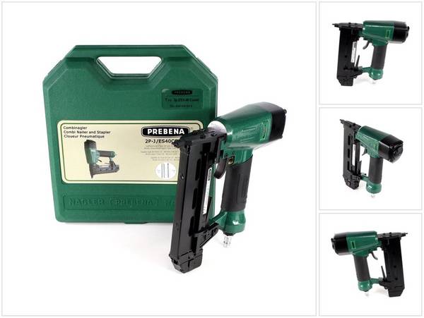 Prebena Druckluftnagler 2P-J/ES 40 COMBI 5 bis 7 Bar - im Transportkoffer