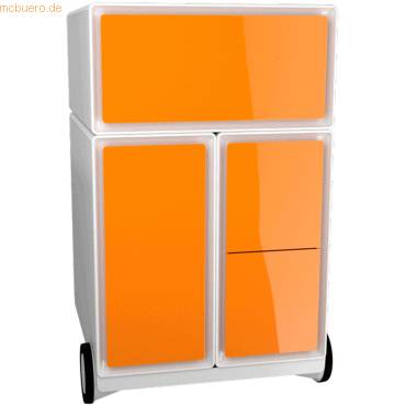 Rollcontainer HxBxT 64,2x39x43,6cm 3 Schubladen 1 HR-Auszug schwarz