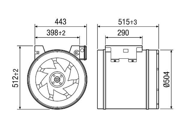 Maico Diagonal-Ventilator EDR 50-3