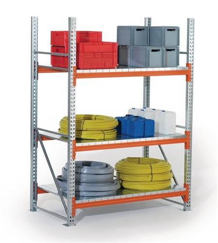 Schwerlastregal H2200xB2700xT1100mm Grundregal verz.silber-0