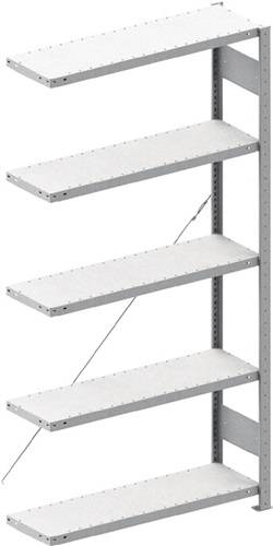 Steckregal H2000xB1000xT400mm Anbauregal 5 Stahlböden Trgf.150kg verz.META-0