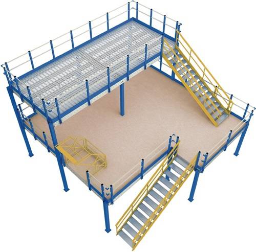 Symbolbild für Lagersystembühne Grundfeld H2500xB4000xT4000mm Trgf.400 kg/m²