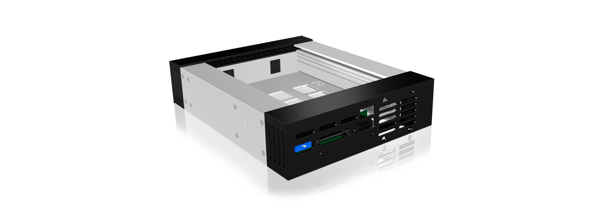 IB-129SSK-B Wechselrahmen, 1x 3,5"/2,5" SATA/SAS HDD zu 1xSATA Host, unterst. SATA III 6Gbit/s-2