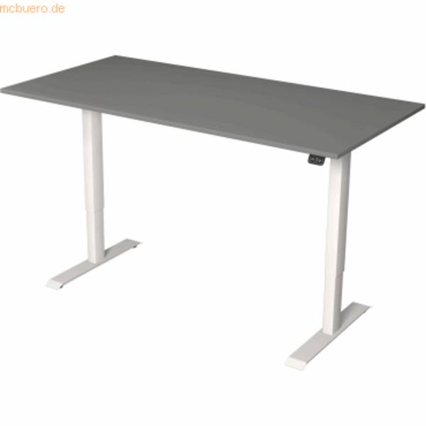 Sitz-/Stehtisch Move 1 elektr. höhenverstellbar bis 123cm BxT 160x80cm grafit/weiß