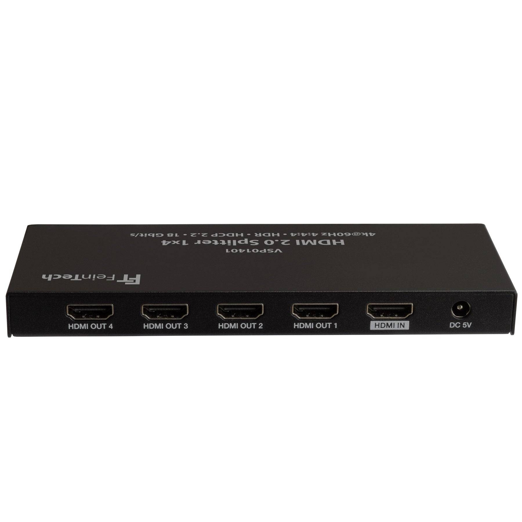 FeinTech VSP01401 HDMI 2.0 Splitter 1 In 4 Out mit Downscaler 4K-2