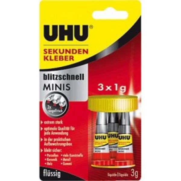 Sekundenkleber Uhu Sekundenkleber 45415 1g VE3 45415