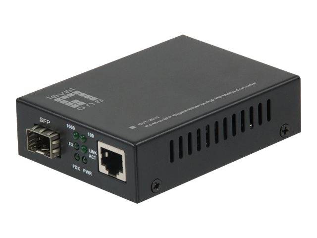 LevelOne GVT-2010 - Medienkonverter - 100Mb LAN - 10Base-T, 100Base-TX, 1000Base-T, 1000Base-X - RJ-45 / SFP (mini-GBIC)-0