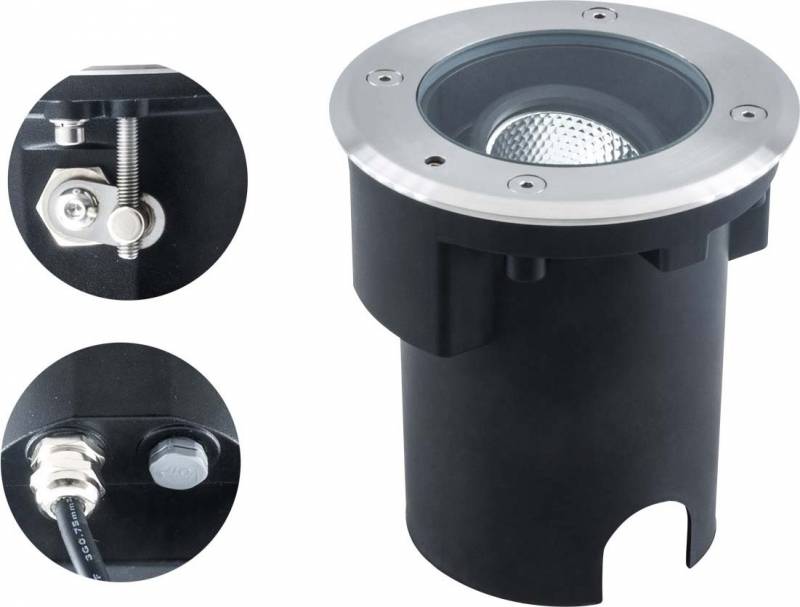 EVN - PC67107002 P-LED Bodeneinbau - rund -EDS/Alu IP67 - 100-240V - 7W-0