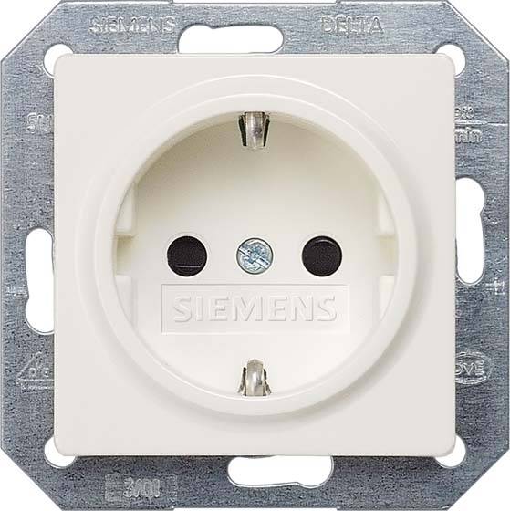 SIEM I-System, titanweiß 5UB1518-0KK Schuko-Steckdose 10/16A 250V 5UB1518-0KK-0