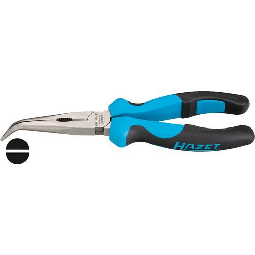 Hazet 1841MB-33 Werkstatt Flachrundzange 45° gebogen Spezialstahl 200 mm