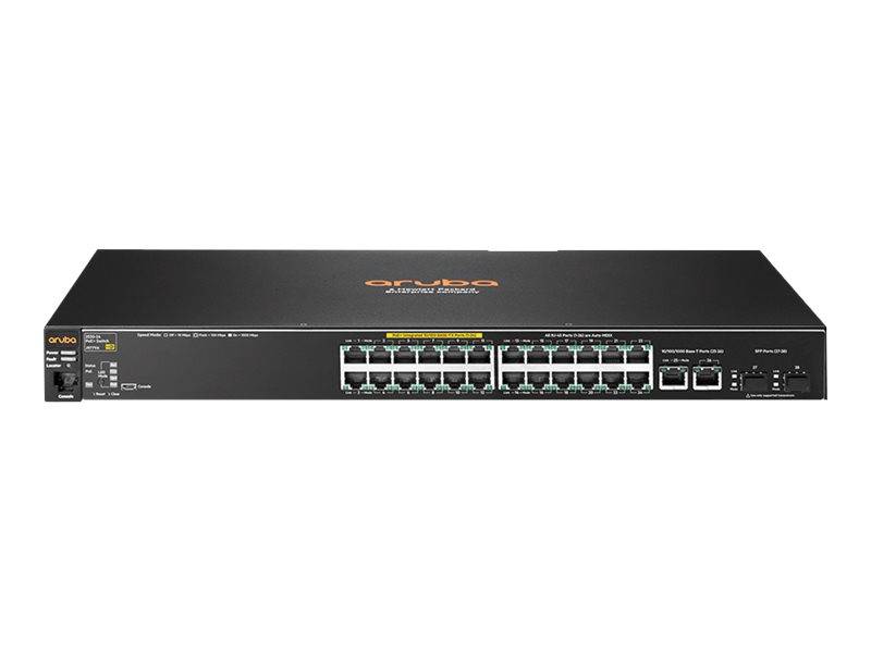 HPE Aruba 2530-24-PoE+ - Switch - managed - 24 x 10/100 + 2 x Gigabit SFP + 2 x 10/100/1000 - Desktop, an Rack montierba-0