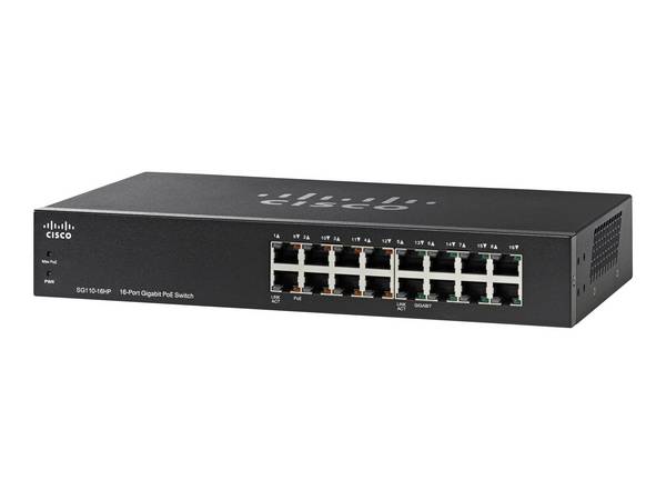 Cisco Small Business SG110-16HP - Switch - unmanaged - 8 x 10/100/1000 + 8 x 10/100/1000 (PoE)