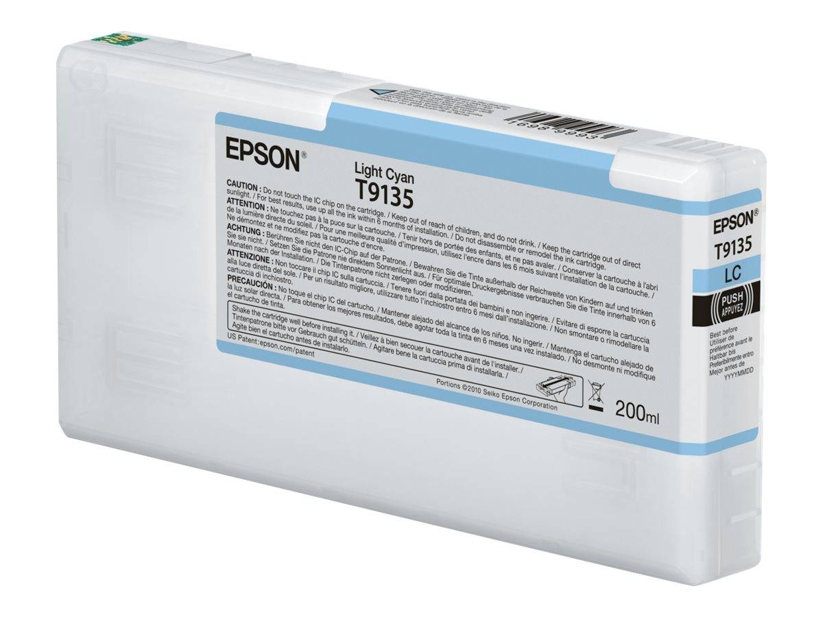 Epson T9135 200 ml hell Cyan Original Tintenpatrone für SureColor P5000 SC-P5000 STD Spectro Violet-0