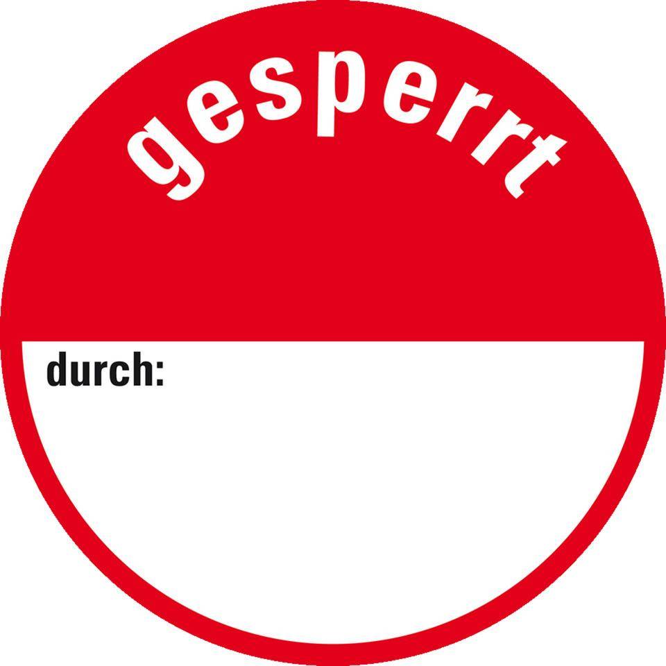 Klebepunkte für Qualitätskontrolle gesperrt, Folie, selbstklebend, Ø 30mm, 18/Bogen-0