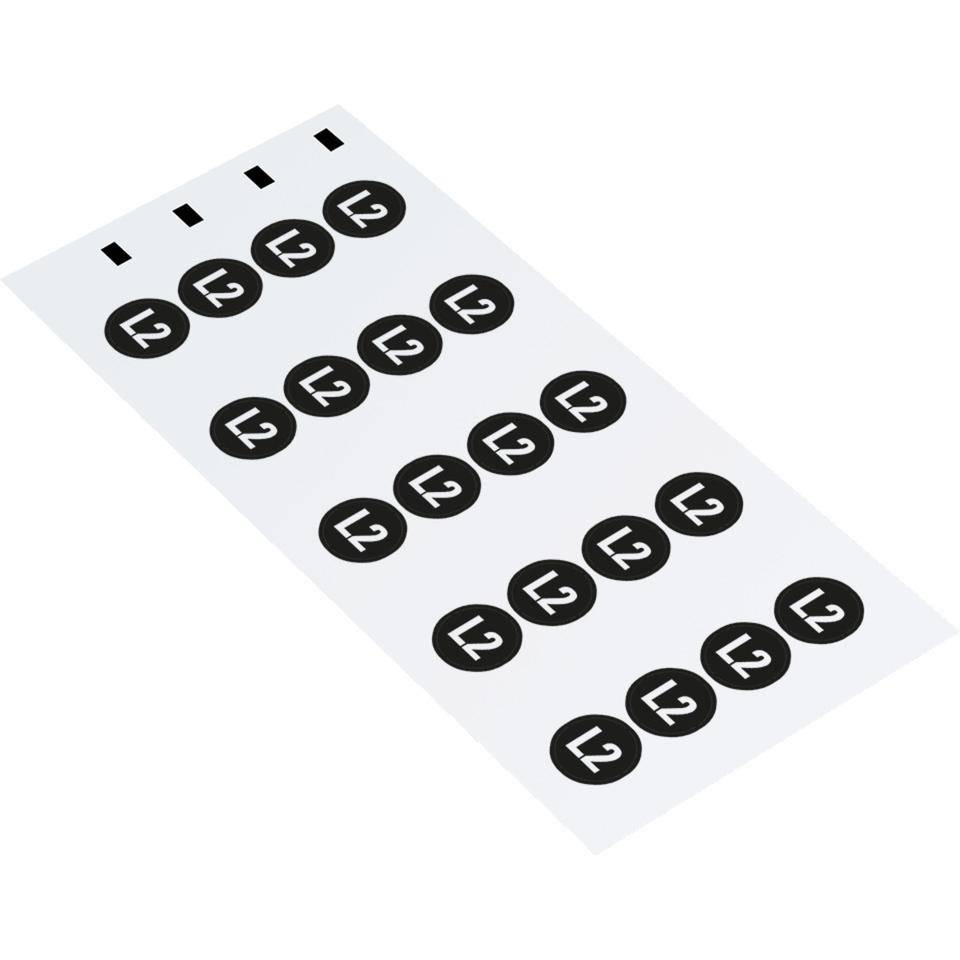 Leiterkennzeichen L2 Wechselstromnetz, RoHS-konform, Folie, Ø 12,5mm, 20/Bogen, DIN EN 60445 / IEC 60417-1
