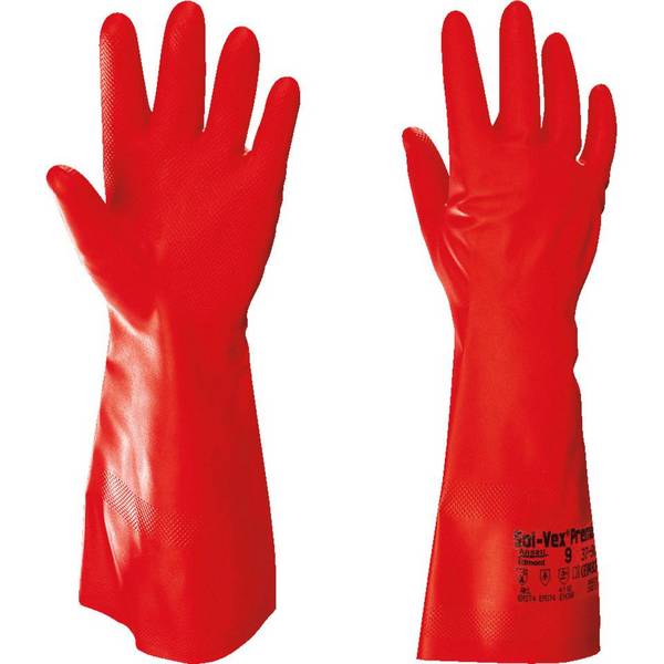 Ansell AlphaTec® Handschuh Solvex 37-900, Kat.III, rot, Nitril, 380mm, Größe 11